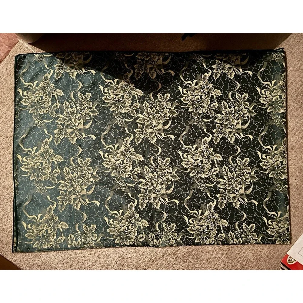 Botanical Decorative Vintage Tablecloth 83“ X 60“